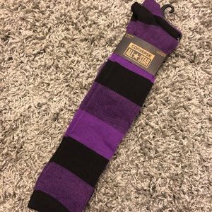💜 2Pack High-Knee Striped Socks Converse
